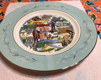 Vintage ceramic souvenir plate- Tennessee