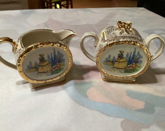 Vintage Aunt Jemima, Uncle Moses Sugar and Creamer Set