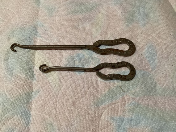 Vintage Pair of Metal Shoe and Boot Button Hooks … - image 2