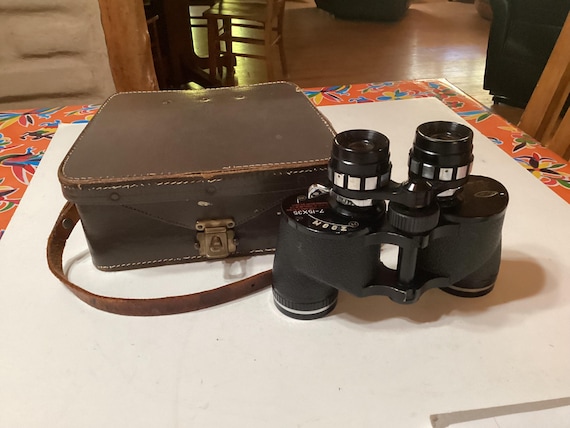 Vintage Scope Tri-tested Amber Coated Zoom 7-15X35 Binoculars in