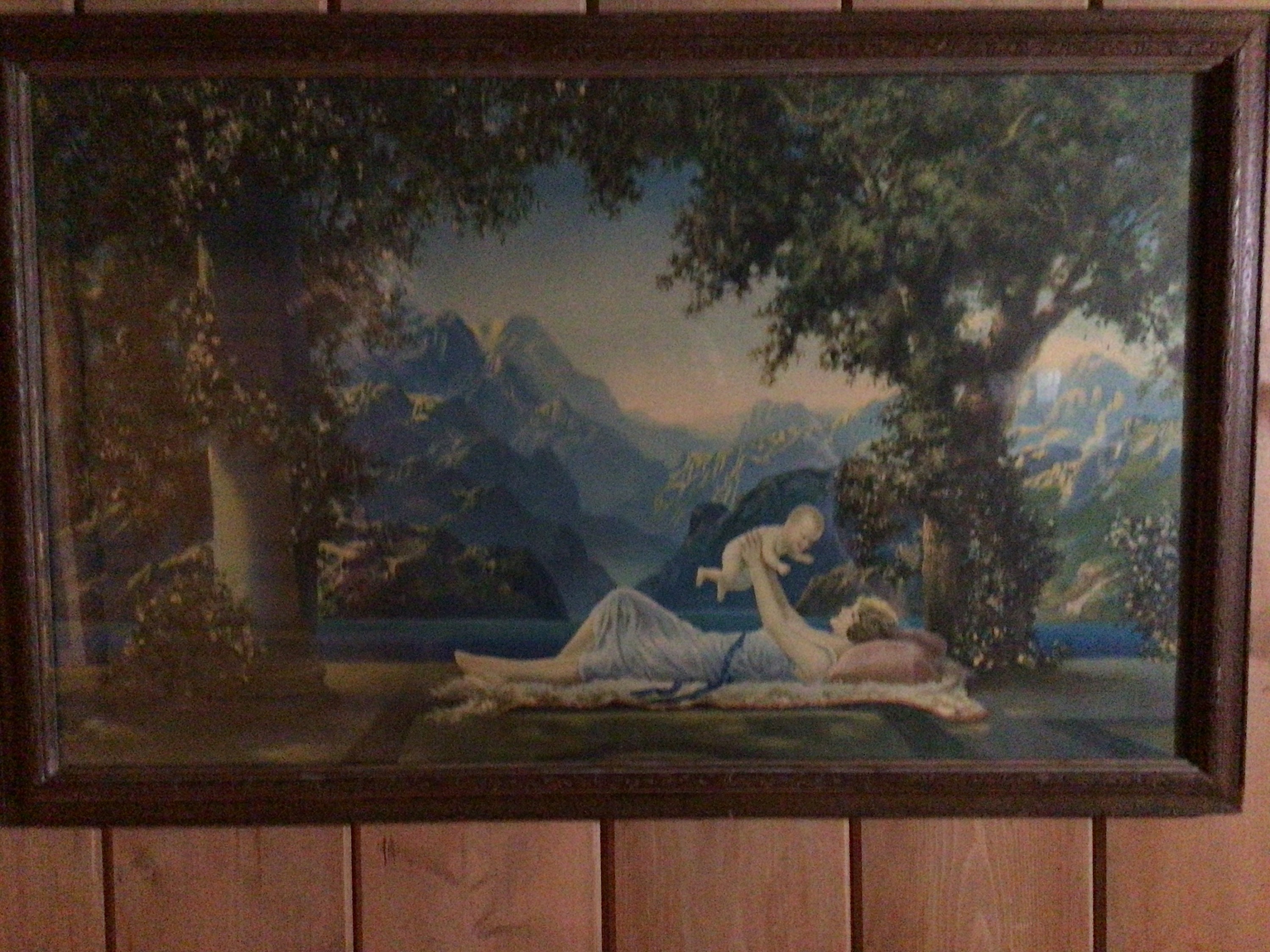 アートコレクション 10box Vintage 1925 Framed Art Deco Fox-urgelles Mother and Child Love's