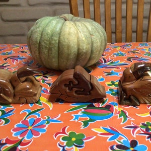 Vintage hand carved toucan and frog interlocking puzzle boxes with hidden compartments- sold separately