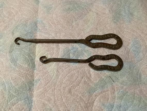 Vintage Pair of Metal Shoe and Boot Button Hooks … - image 3