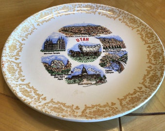 Vintage ceramic souvenir dish- Utah