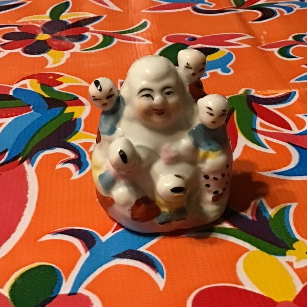 Antique Porcelain Laughing Buddha Etsy