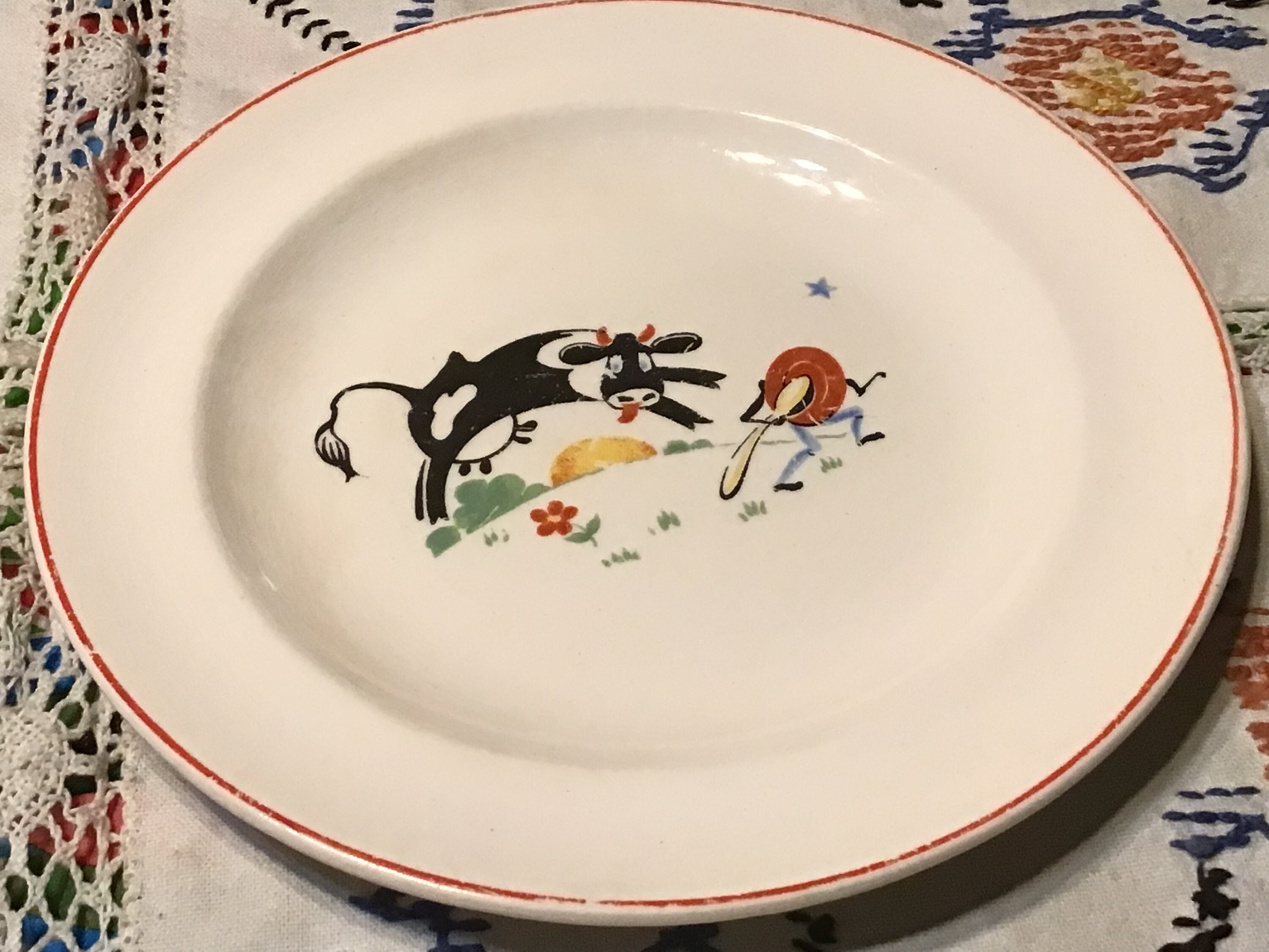 Vintage Salem China Co of Ohio Hey Diddle Diddle Child's Nursery