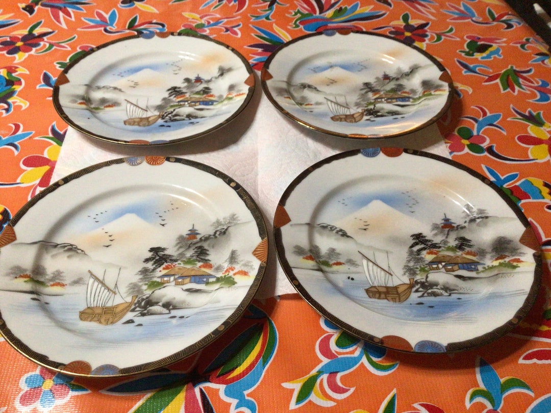 Best HD Pictures about  Hand Painted Plates From Japan  with No AI Images