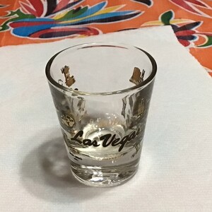 Vintage retro Las Vegas souvenir shot glass