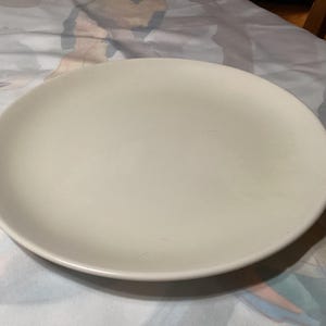 Vintage MCM Gladding McBean 12” ivory chop plate or platter