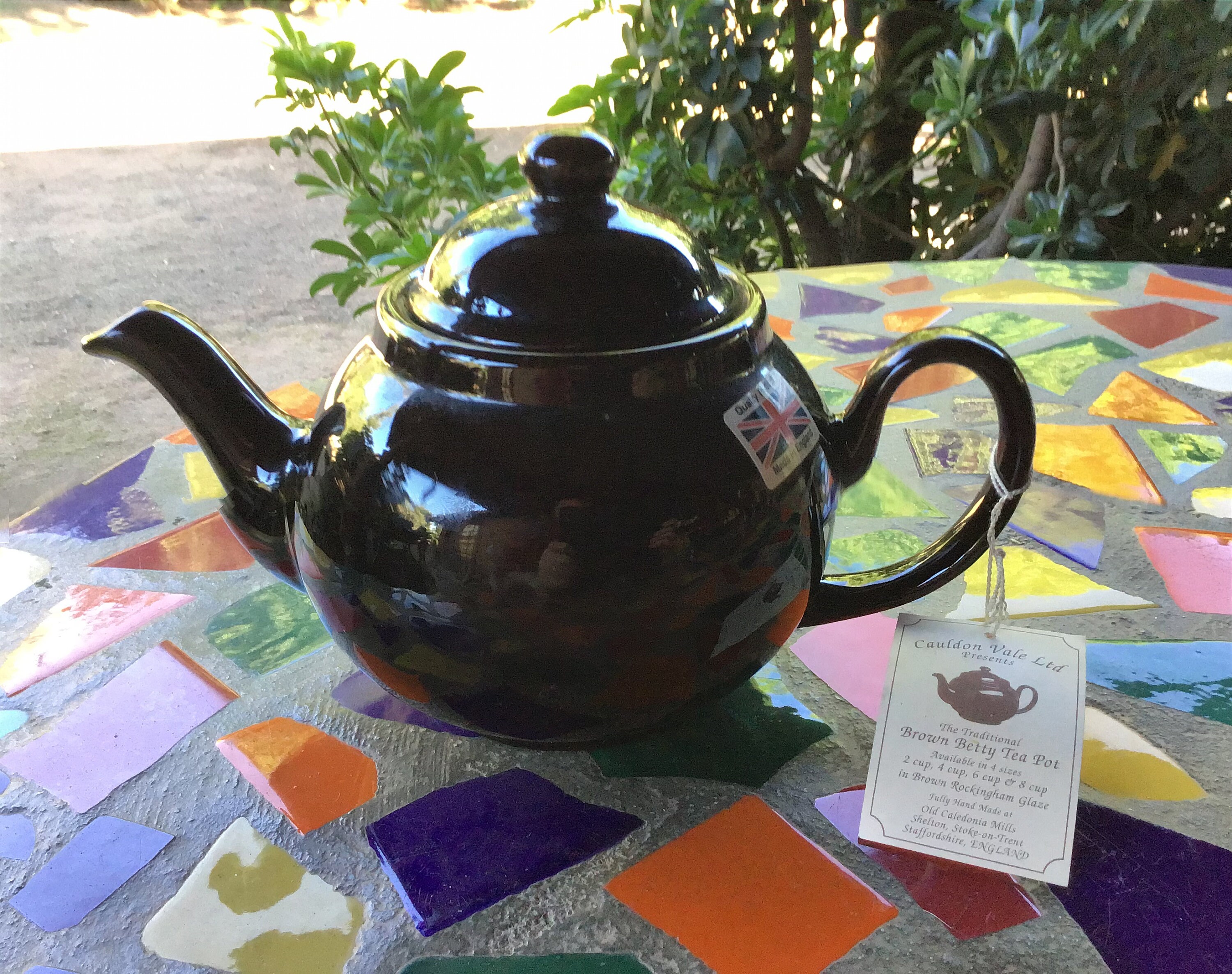 Vintage Cauldon Vale Ltd. Ceramic Brown Betty 8 Cup Teapot