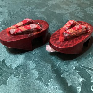 Vintage miniature souvenir Japanese Geta wooden shoes- Japan