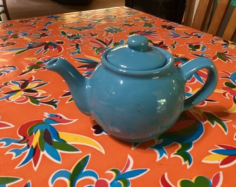 Vintage turquoise blue Price and Kensington 2 cup Teapot- England