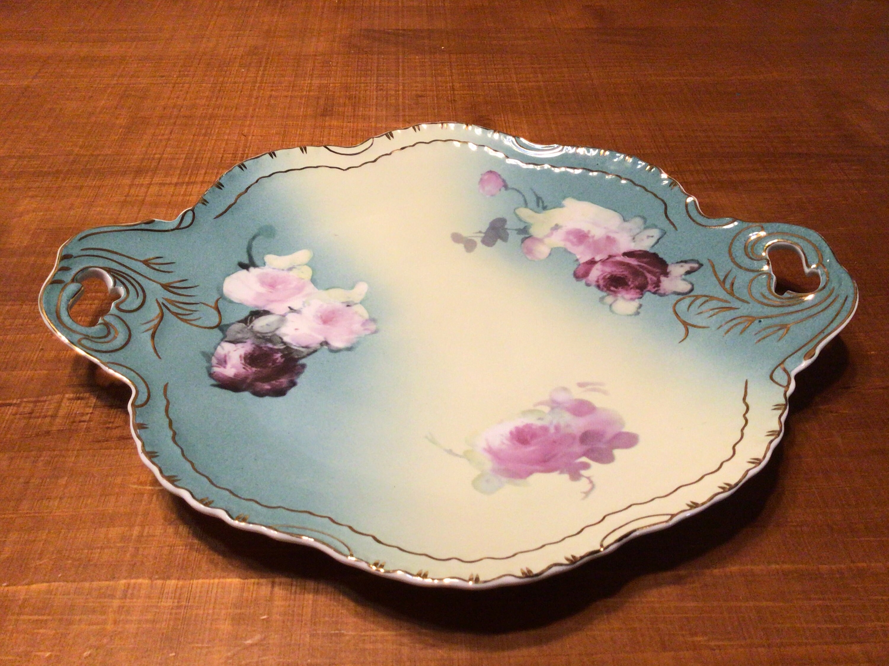 Vintage 1898 China Company Victorian Cake Plate or dessert tray