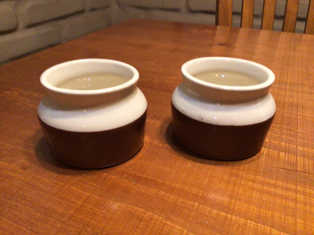 Vintage Pair of Stoneware Ramekins Made in USA Etsy