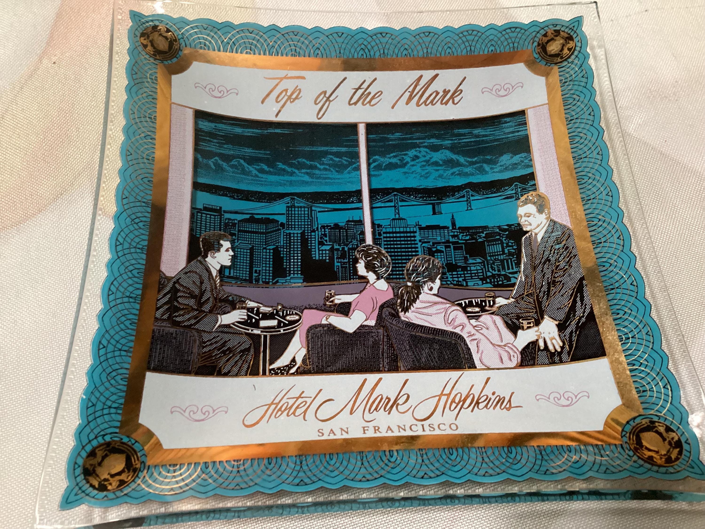 Vintage Souvenir Ash Trays- Top of the Mark, San Francisco, Paris