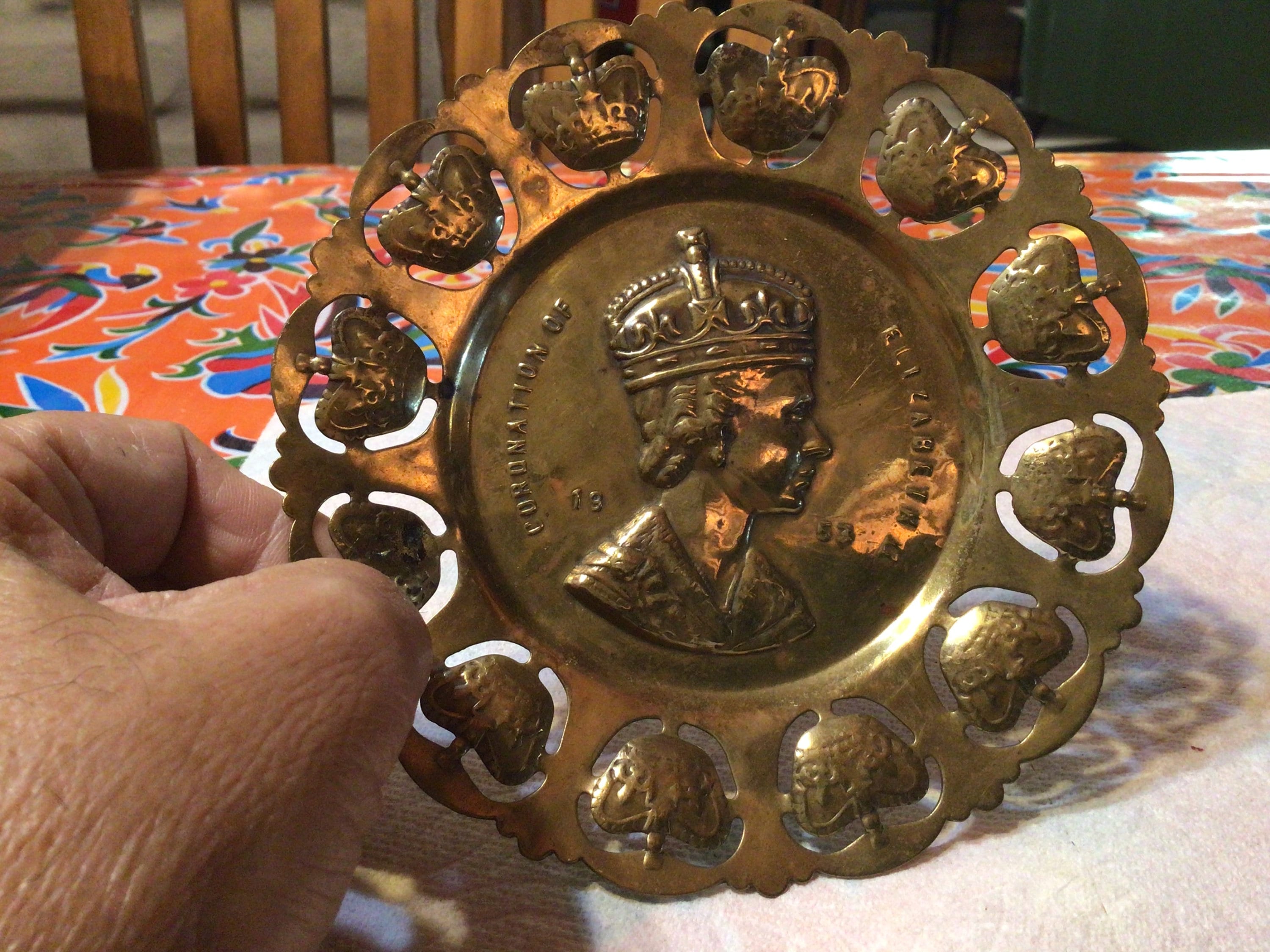 エリザベス二世 アンティーク コロネーション プレート 1953 イギリス 1953年製 エリザベス女王戴冠記念 コロネーション 両手カップ