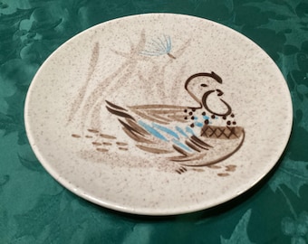 Vintage Red Wing pottery Bob White salad plate