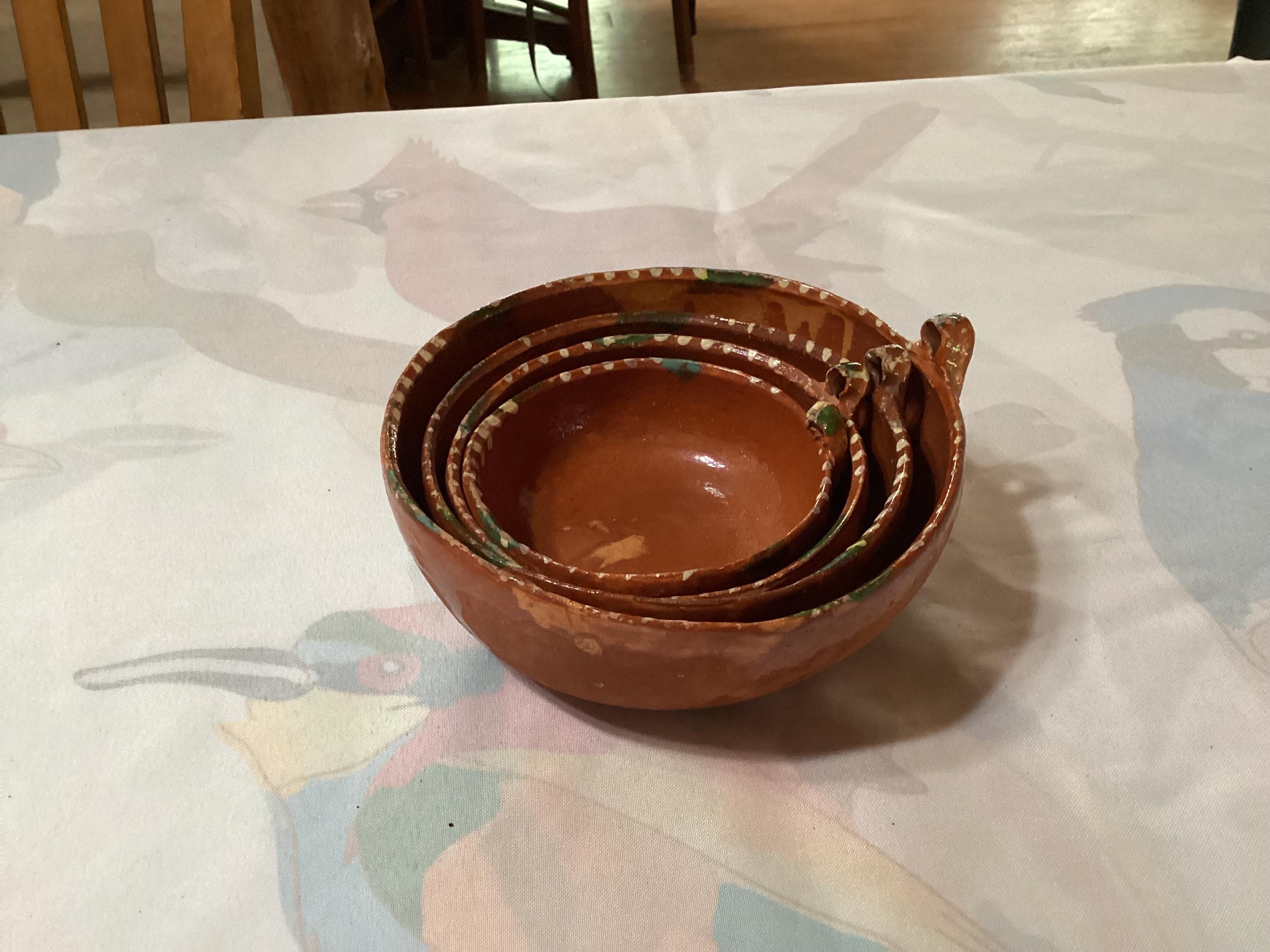 Set Di 4 Ciotole In Terracotta Fatte A Mano 15,9 Cm - Ceramiche Turche Smaltate Per Alimenti - Ideali Per Bibimbap, Zuppe, Dessert E Piatti Messicani - Pentole In Argilla Naturali