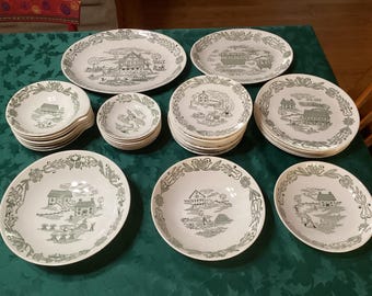 Vintage Sango China Prelude Black 4508 Rectangular Platters (3