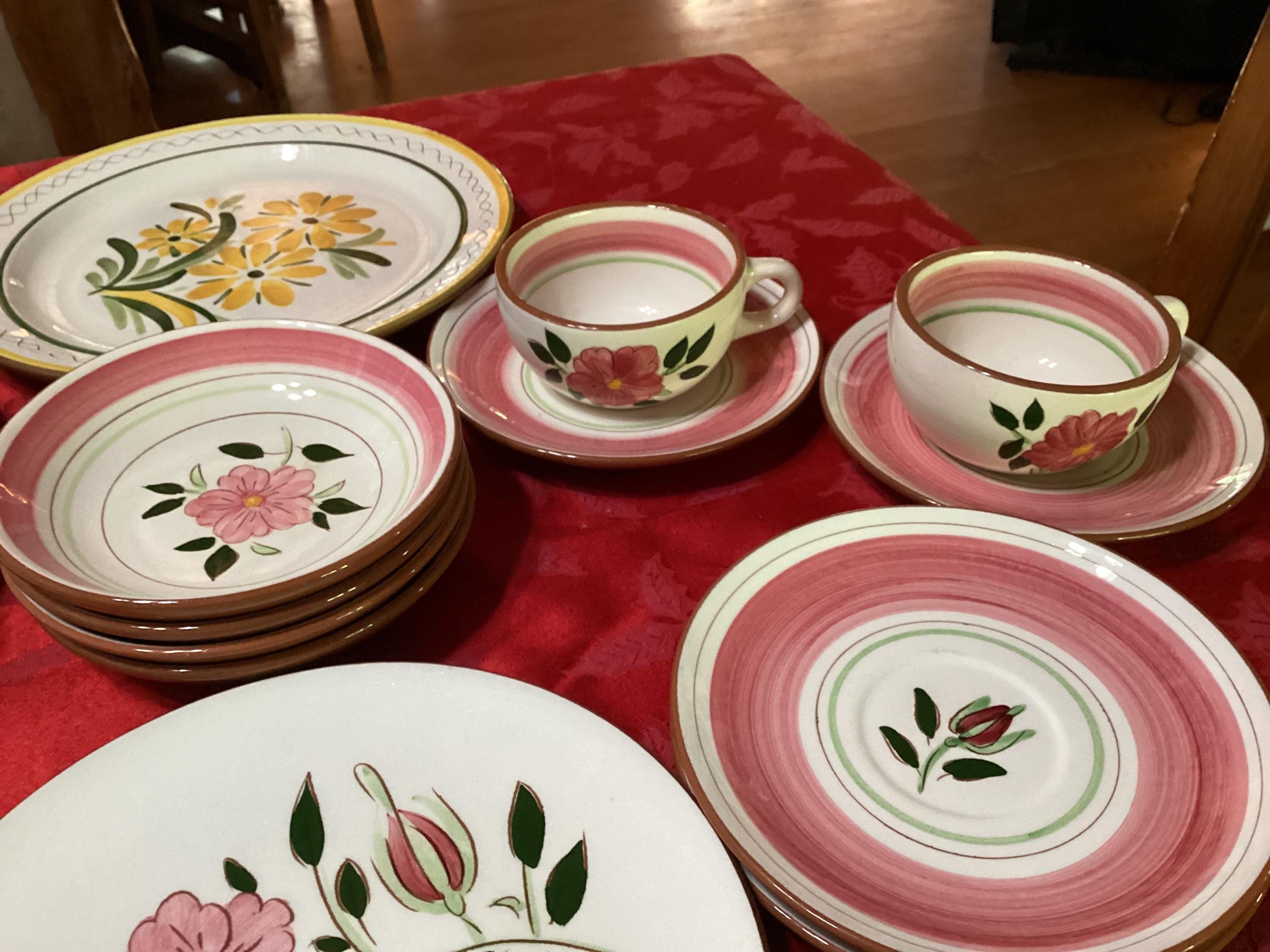 Vintage Stangl Pottery Extravaganza- Hand Painted Wild Rose Dish