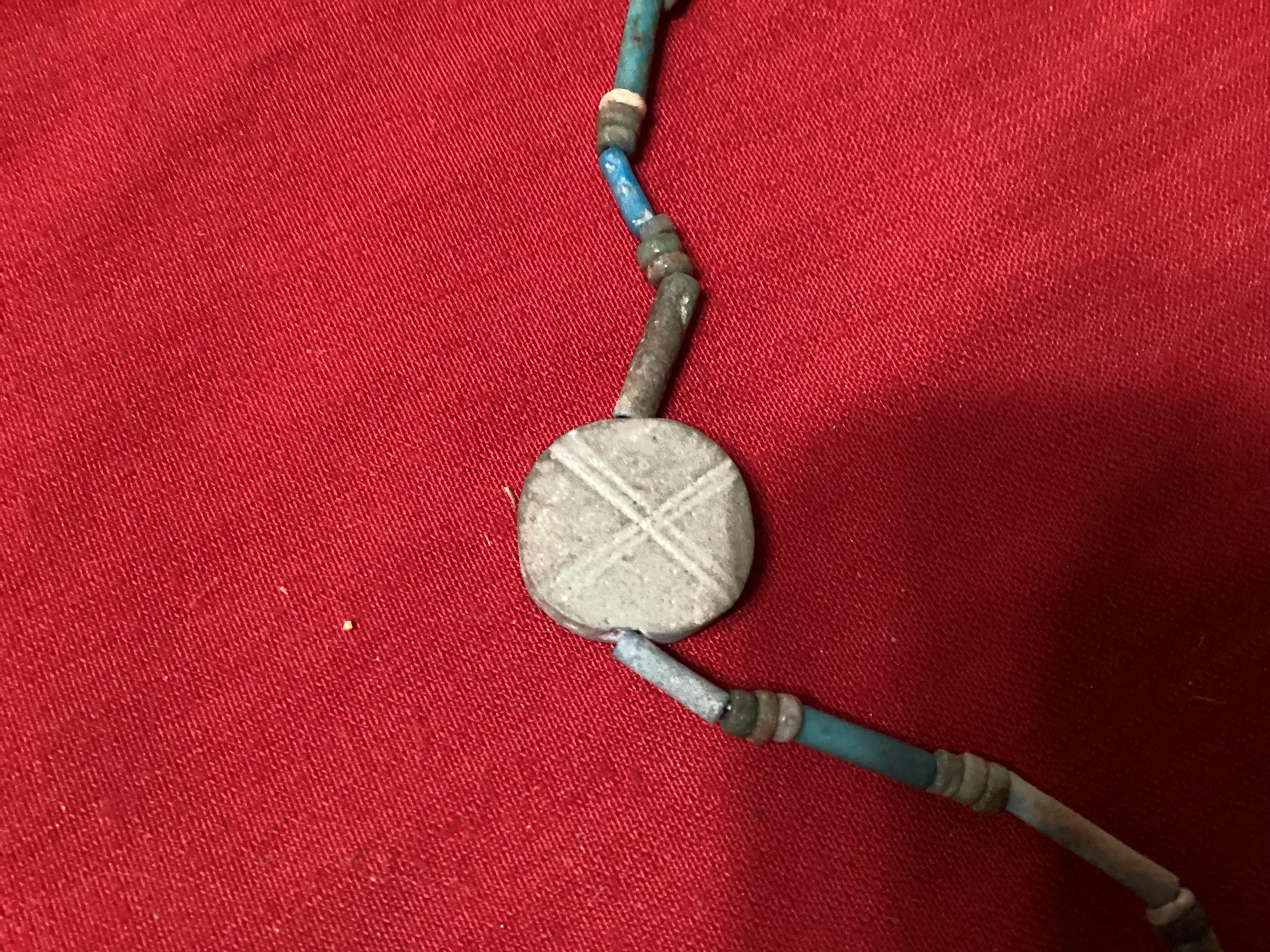 古代エジプトのファイアンスビーズネックレス - 紀元前まで遡る - Etsy