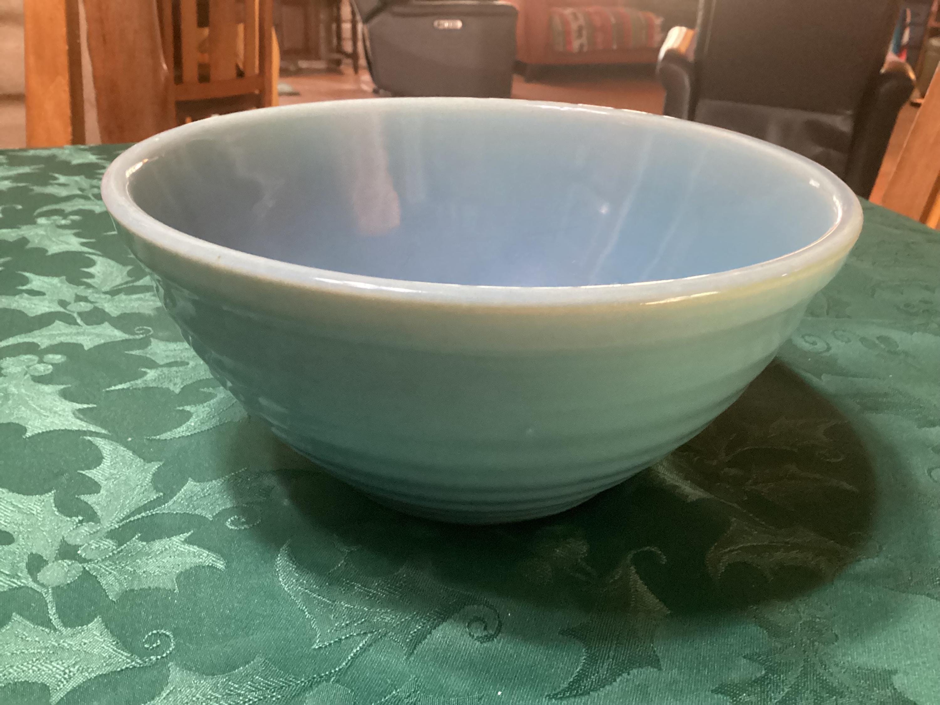 BAUER POTTERY ボウル　ターコイズブルー Bauer Blue Mixing Bowl - Etsy