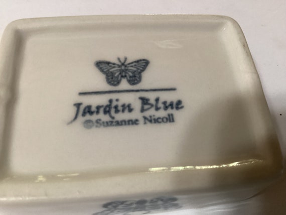 Vintage Jardin Blue Trinket Box Suzanne Nicoll Andrea Sadek