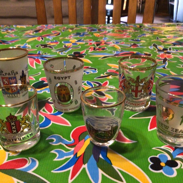 Vintage souvenir shot glasses sold separately-  Amsterdam, Egypt, London, Prague (Praha), New Zealand, Luxembourg