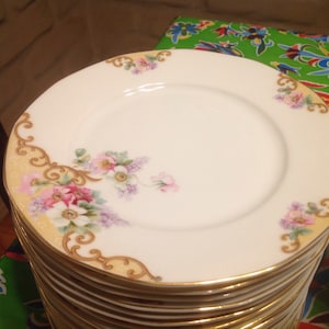 Vintage set of 6 TK Thun Bohemia Czechoslovakia Windemere porcelain China salad plates