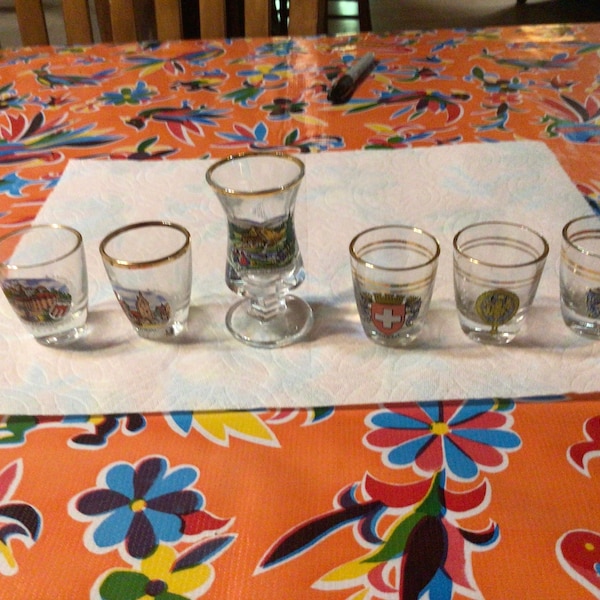 Vintage souvenir shot glasses from Germany sold separately