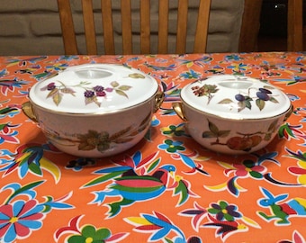 Vintage Royal Worcester Evesham Gold porcelain lidded casserole or serving dishes- England- sold separately