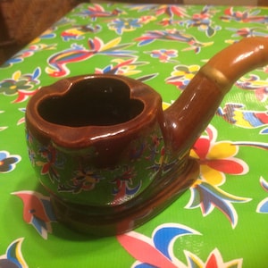 Vintage Aschenbecher aus rotem Ton- Japan