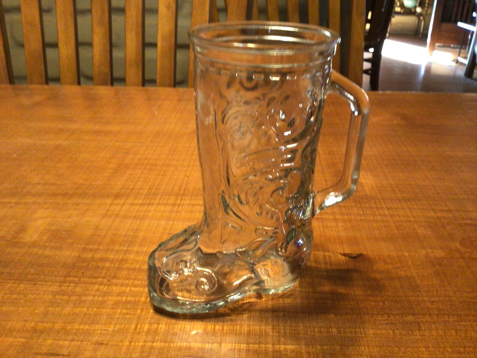 Vintage Libbey glass cowboy boot mug or stein Etsy