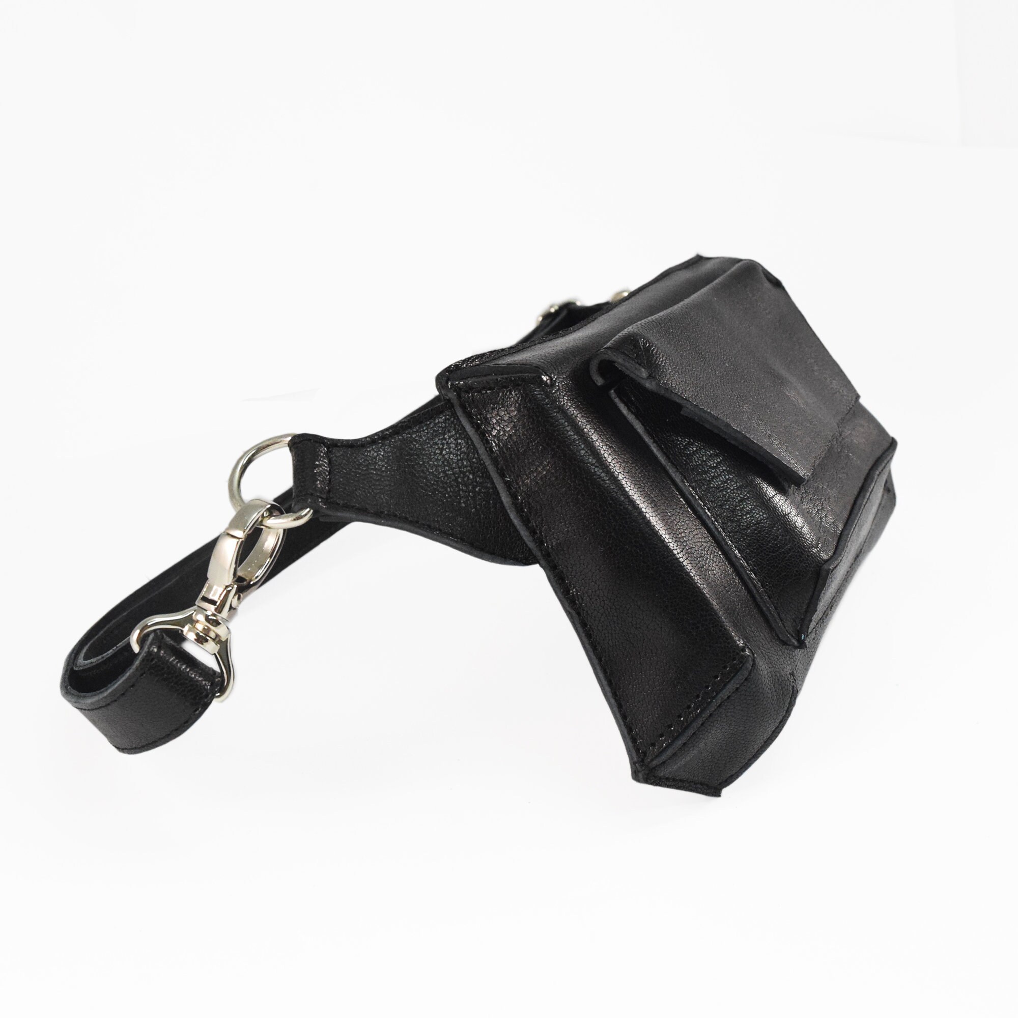 Black Lambskin Waist Bag for Women - Etsy