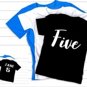 Boys 5th Birthday Shirt Personalized 5th Birthday Shirt 5 Year Old Birthday Five Year Old Birthday Shirt 5th Birthday Shirt raglan image 1