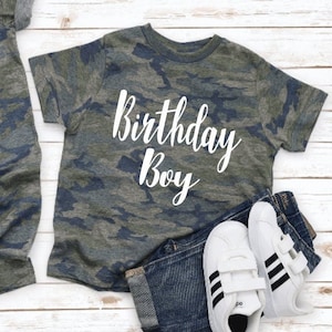 Boys 1st 3rd 2nd 4th 5th 6th Birthday Shirt  Personalized Birthday Shirt - 3 4 2 1 Year Old Birthday - Camo Birthday Boy Shirt - Camouflage