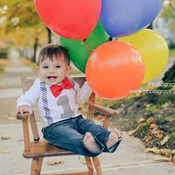 Boys First Birthday Outfit - First Birthday Boy - 1st Birthday Boy Shirt - Red First Birthday - Boys 1st Birthday Outfit - Bow Tie Birthday