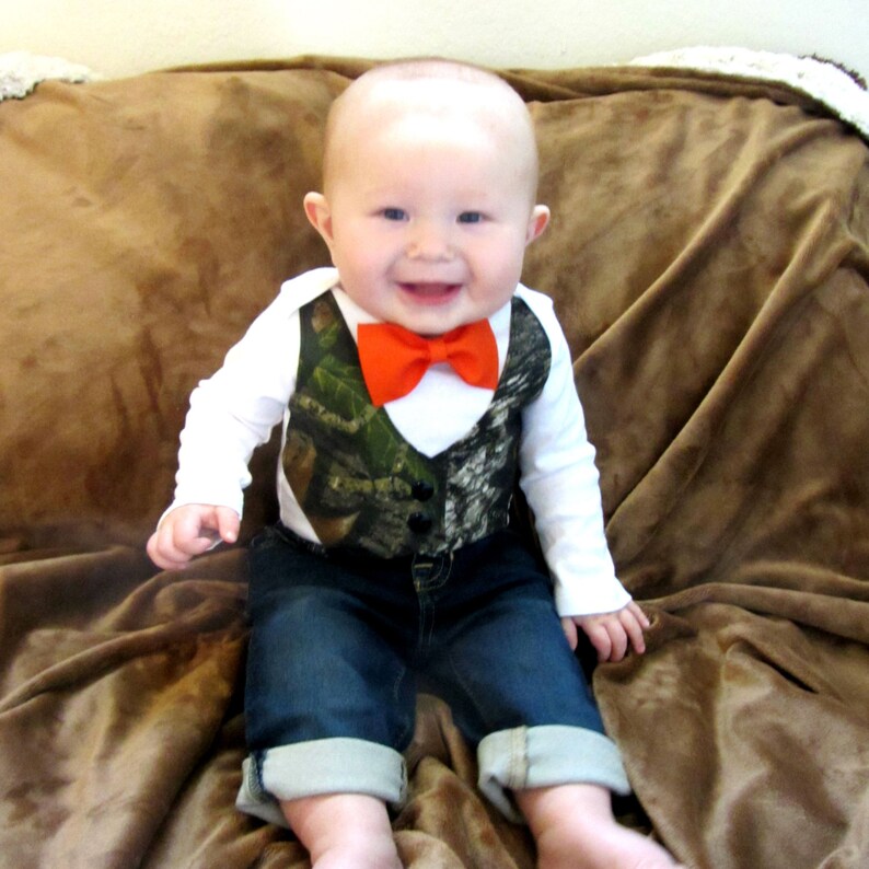 baby boy orange outfit