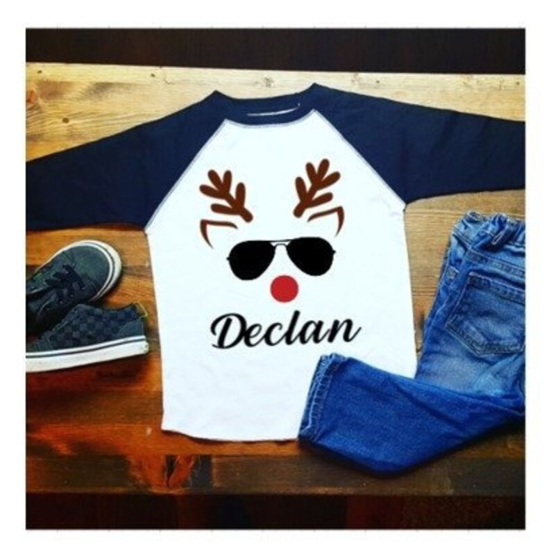 Boys Christmas Shirt Kids Christmas Shirt Personalized Etsy