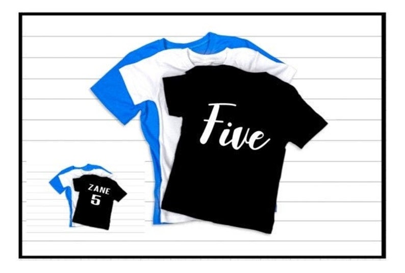 Boys 5th Birthday Shirt Personalized 5th Birthday Shirt 5 Year Old Birthday Five Year Old Birthday Shirt 5th Birthday Shirt raglan image 1