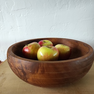 Large Rustic Wooden Bowl