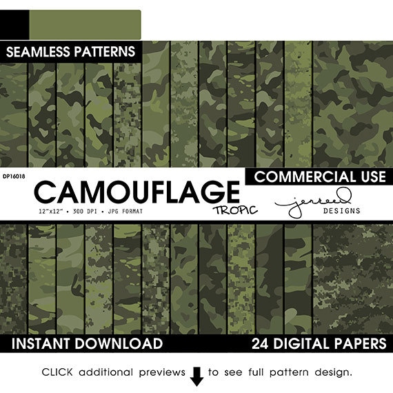 Green Camo Paper, Military Camouflage, Multicam Camo, Forest Dark