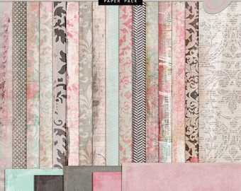 Vintage Heritage DIGITAL Scrapbook Papers - Genealogy Scrapbook - Heritage Backgrounds - INSTANT DOWNLOAD