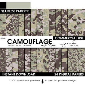 Green Camo Paper, Military Camouflage, Multicam Camo, Forest Dark Green,  Seamless Pattern, 12x12 -  Canada