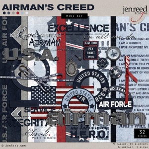 Scrapbook digitale dell&#39;aeronautica americana, carta a tema militare, sfondi, DOWNLOAD IMMEDIATO