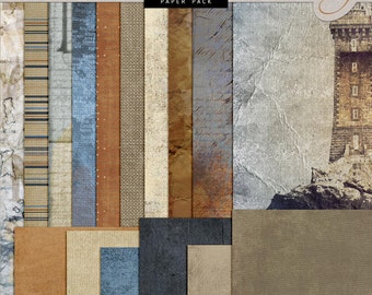 Vintage Heritage DIGITAL Scrapbook Papers - Genealogy Scrapbook - Heritage Backgrounds - INSTANT DOWNLOAD