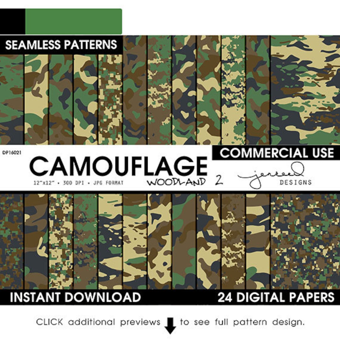 Army Camo Pattern, Woodland Camo, Military Camouflage, Camoflague, Seamless  Paper, 12x12 -  Canada