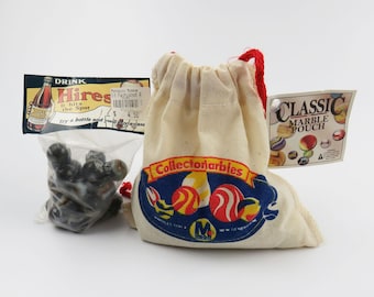 Vintage Glass Marbles: 50+ Pieces in Original Packaging