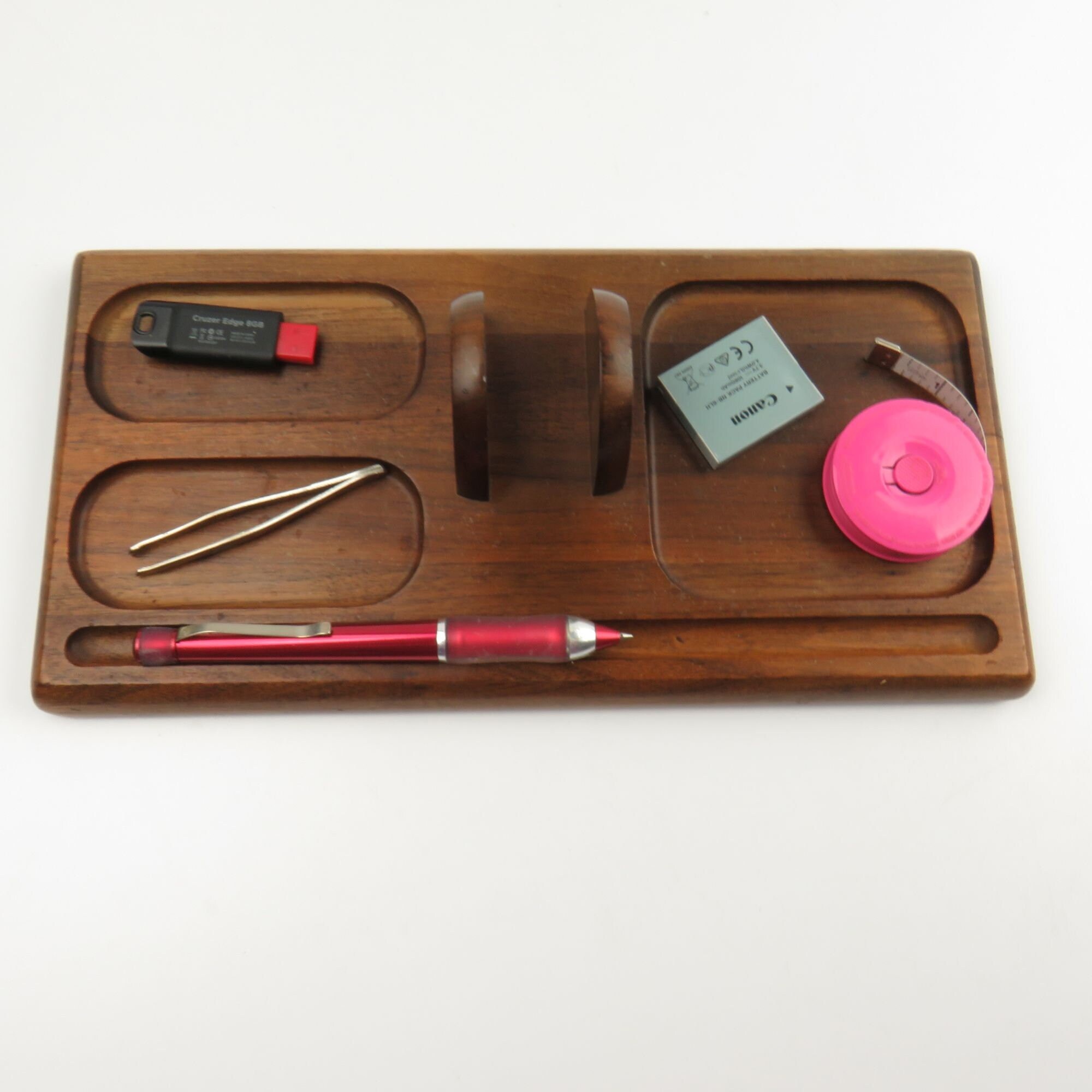 Vintage Wood Dresser Valet: Mid Century Men's Accessory Organizer - Etsy