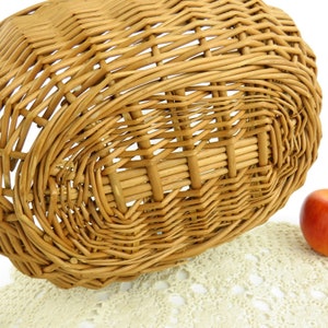 Vintage French Wicker Gathering Basket: Large Bent Twig Farmhouse Decor image 10